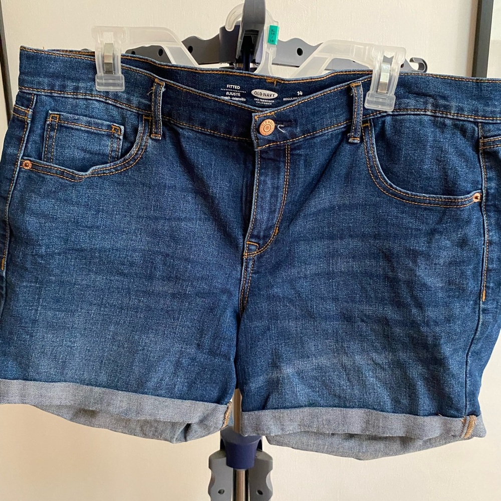 Old Navy Cuffed Jean shorts Size 14